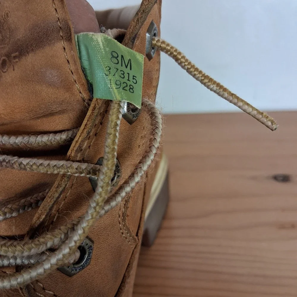 Vintage Y2K Timberland Leather Ankle Chukka Boots‎ Spell Out Logo Women's 8 M